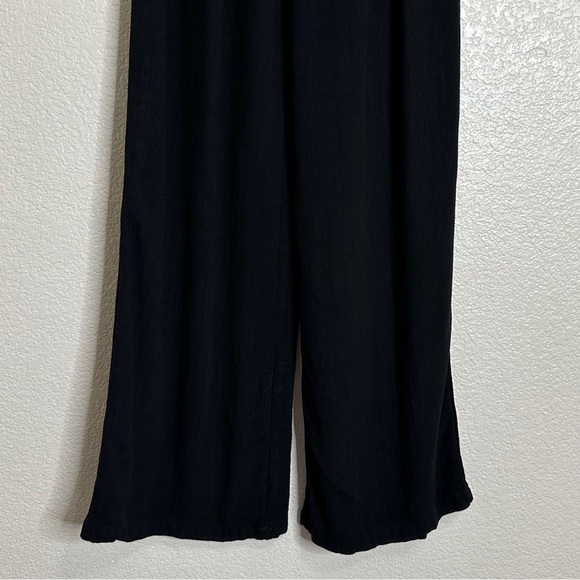 Lillusory Linen Blend Black Wide Leg Pull On Pants, Sz Small - Picture 5 of 13